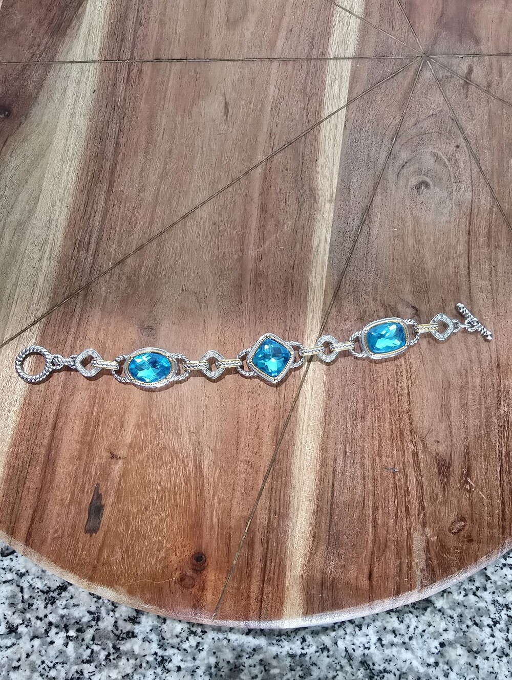 DSMK Bracelet Silver and Gold Tone Stainless Steel